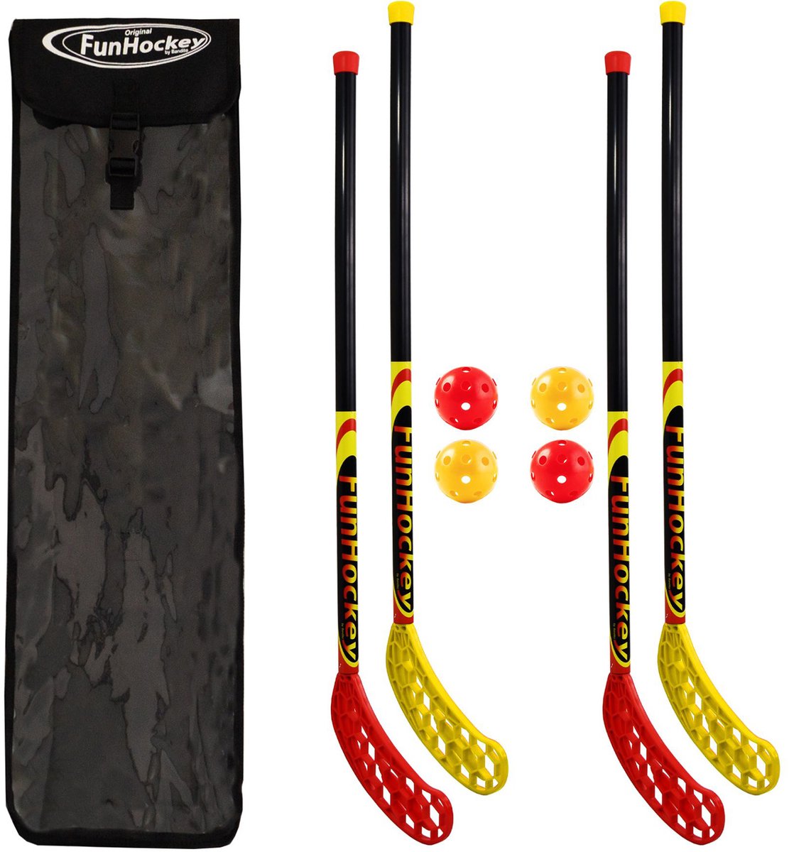 Bandito hockeyset Fun 4 sticks 4 ballen