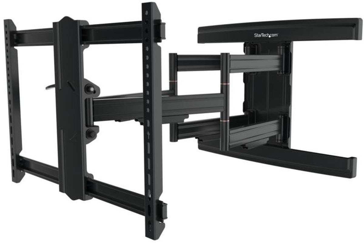 StarTech.com TV Wall Mount supports up to 100 inch VESA Displays, Low Profile Full Motion TV Wall Mount for Large Displays, Heavy Duty Adjustable