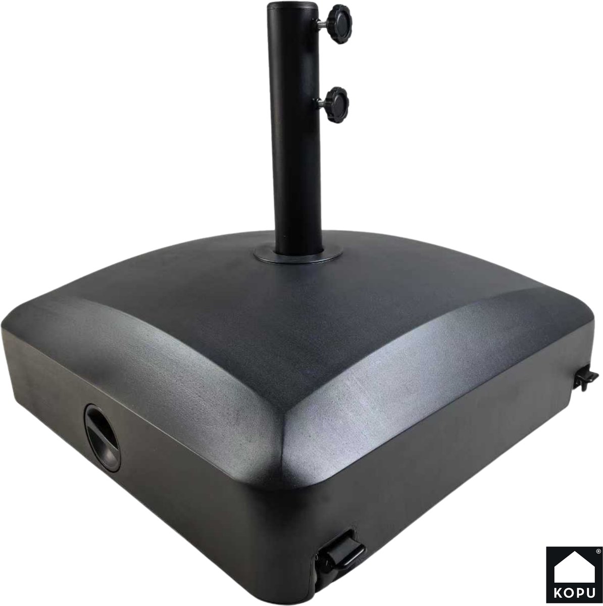 Kopu® Vulbare Parasolvoet 70 kg op wielen voor Grote Parasols - Antraciet