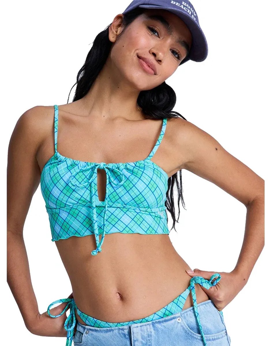 Roxy Essentials Pt Tank Bikinitop XL Vrouw Katydid As If Plaid