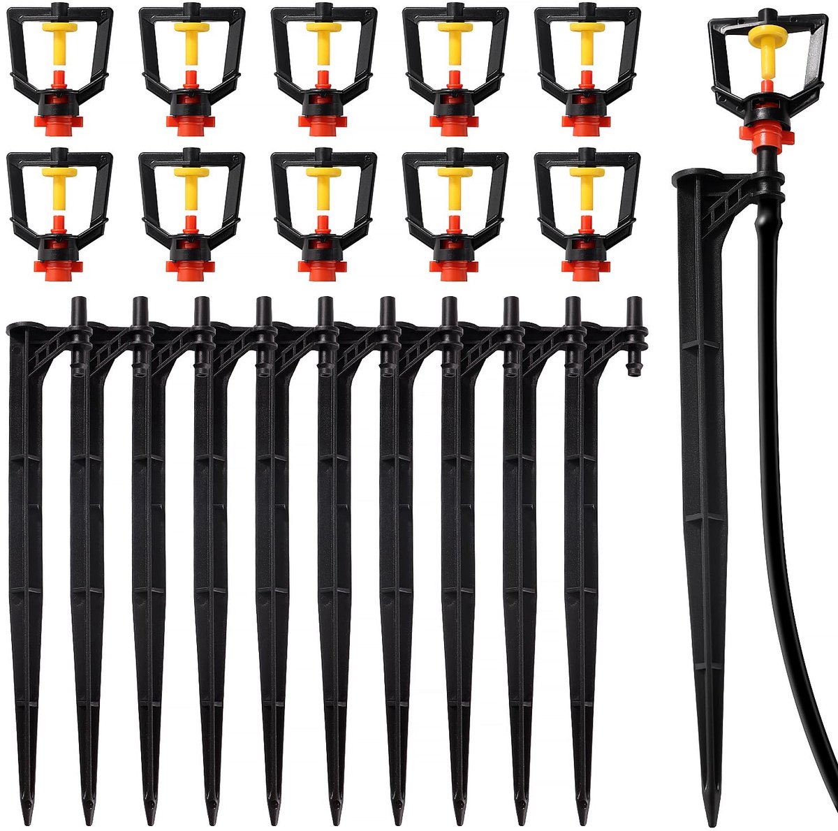 Micro Sproeiers Set - Druppel Irrigatie - Planten Water Geven - 360 Graden Bereik - 1-2 Meter Straal