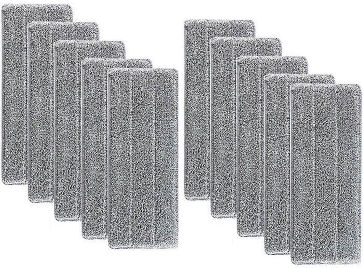 Set van 10 microvezel dweilpads, geschikt voor vloerdweilen, vervangende reinigingshoezen en dweilkoppen.