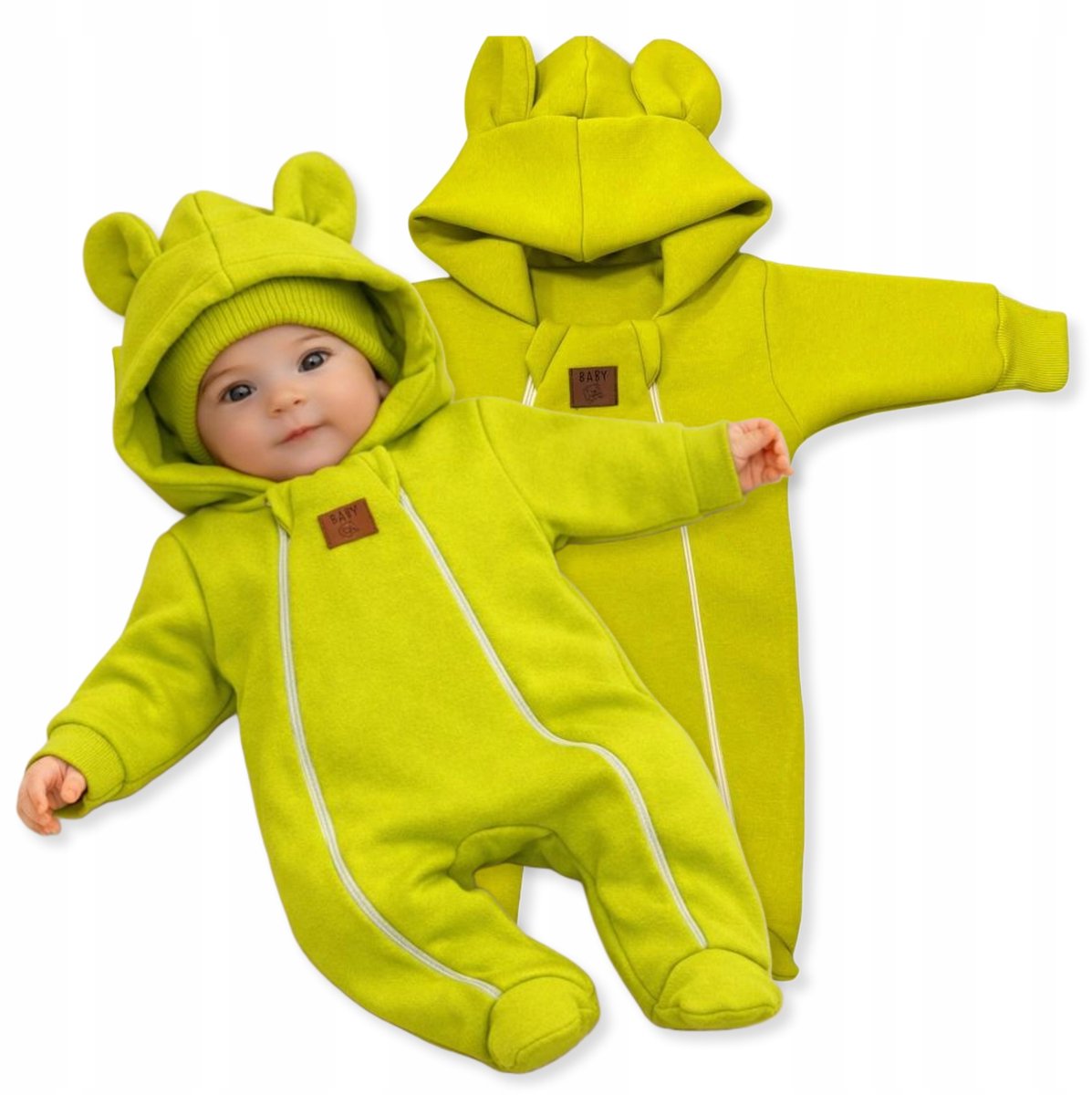 Dartomik - Baby Jumpsuit - Tweelaags - 62 - Limoen