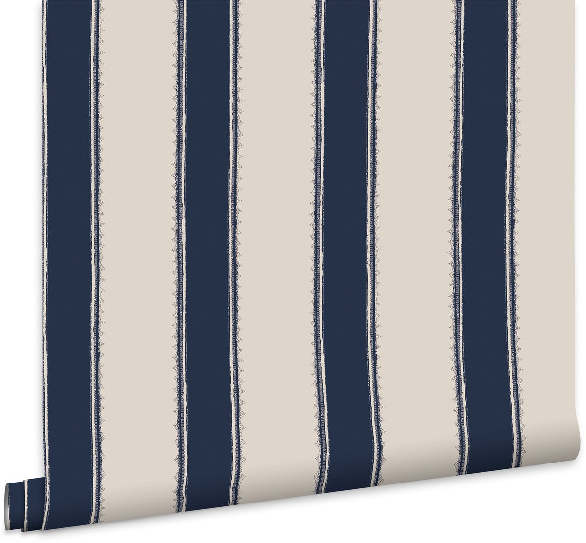 Laura Ashley Denwick Stripe Behang - Streep - 10mx52cm - Blauw