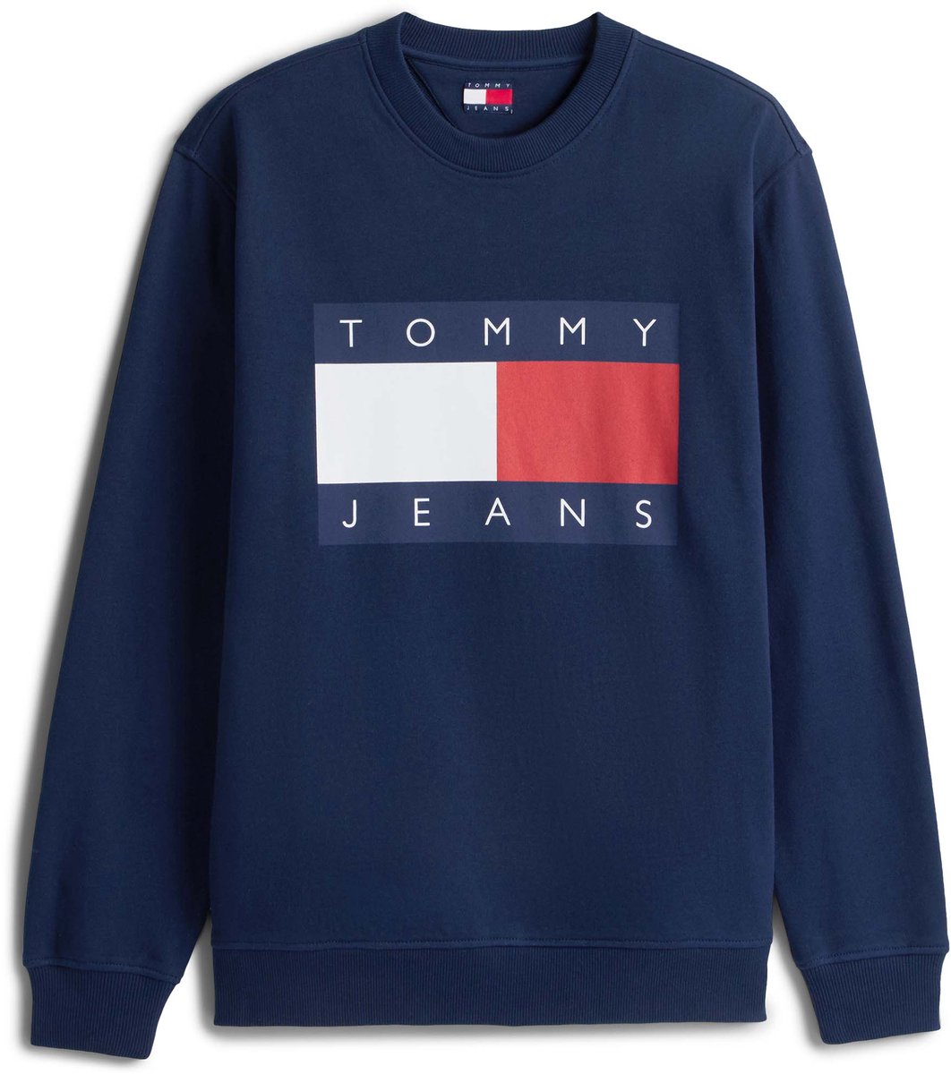 Tommy Jeans Tjm Reg Big Flag Cne Sweatshirt Fashion Wear Volwassen Blauw