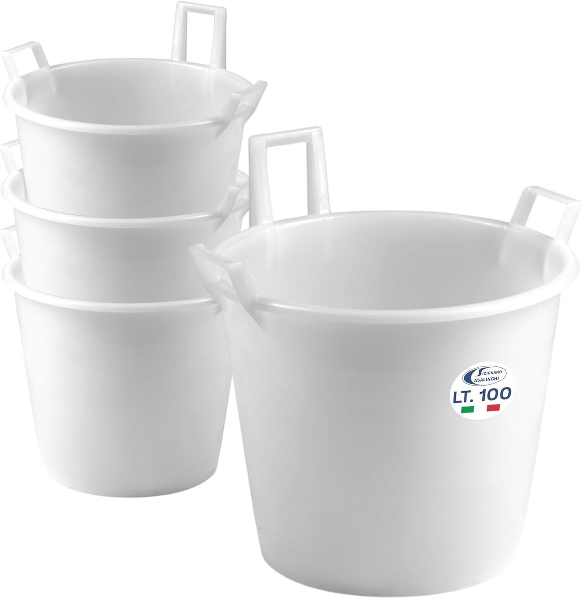 Set Spatels - Container Emmer - Veelzijdig Gebruik - 3 Handgrepen - 65x47cm - Neutraal
