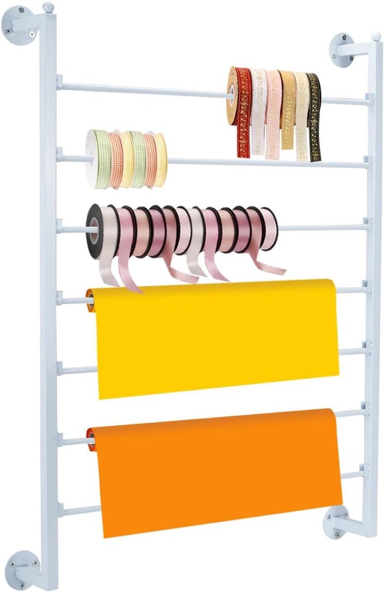 Lintopslag Organizer - Opbergrek Knutsel - Hobby Ruimte - 7 Laags Metaal - Wit