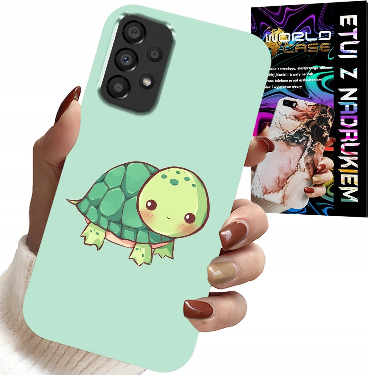 HOESJE VOOR SAMSUNG A52 / A52S - LEUKE SCHILDPADDENPATRONEN VOOR KINDEREN + GLAS