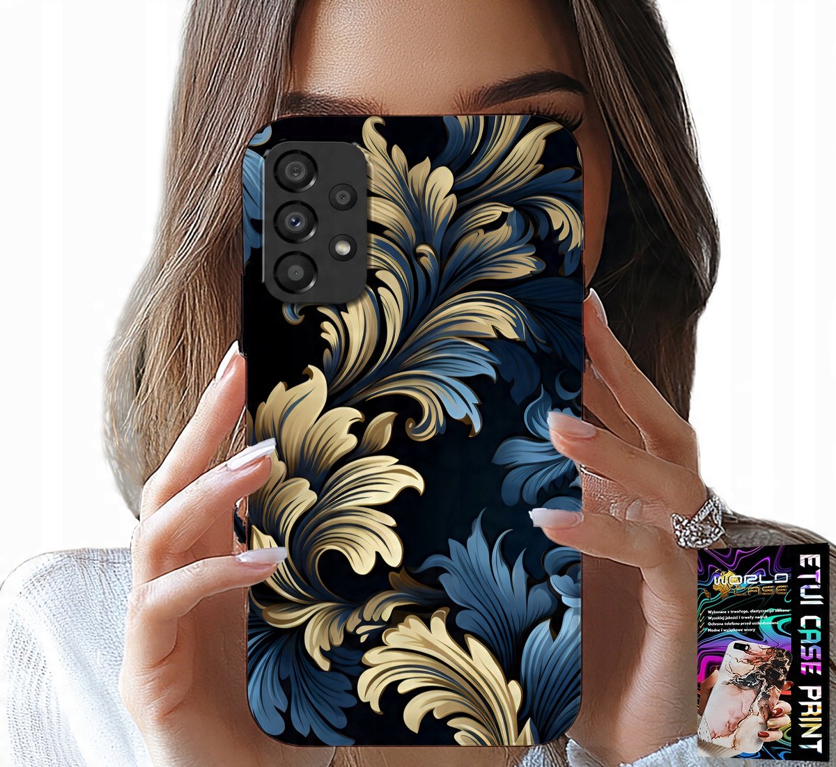 HOESJE VOOR SAMSUNG A52 / A52S - ELEGANT GOUDEN MODERNE PATROON