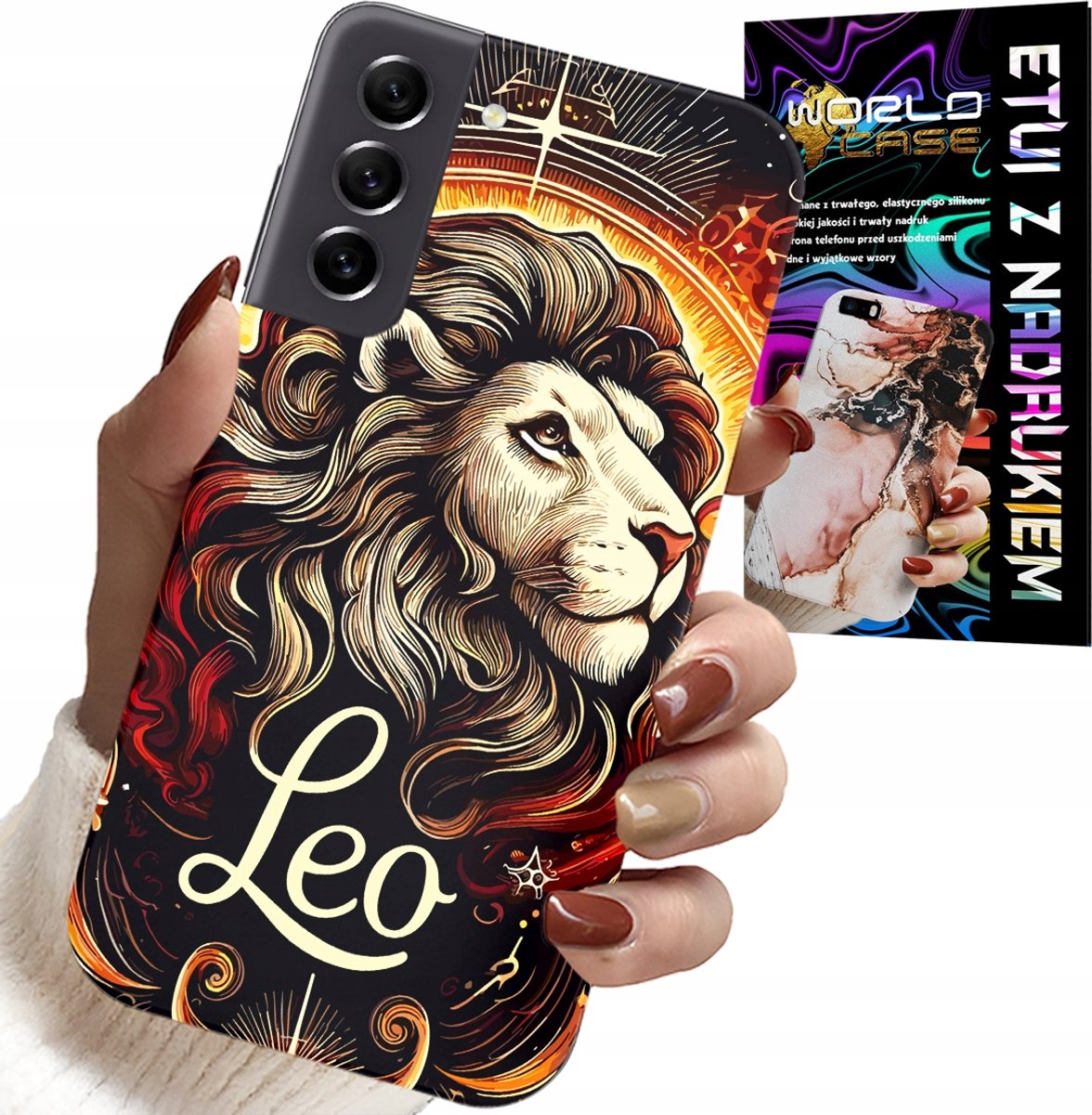 HOESJE VOOR SAMSUNG GALAXY S22 PLUS - LEEUW, STERRENBEELD ASTRONOMIE + GLAS