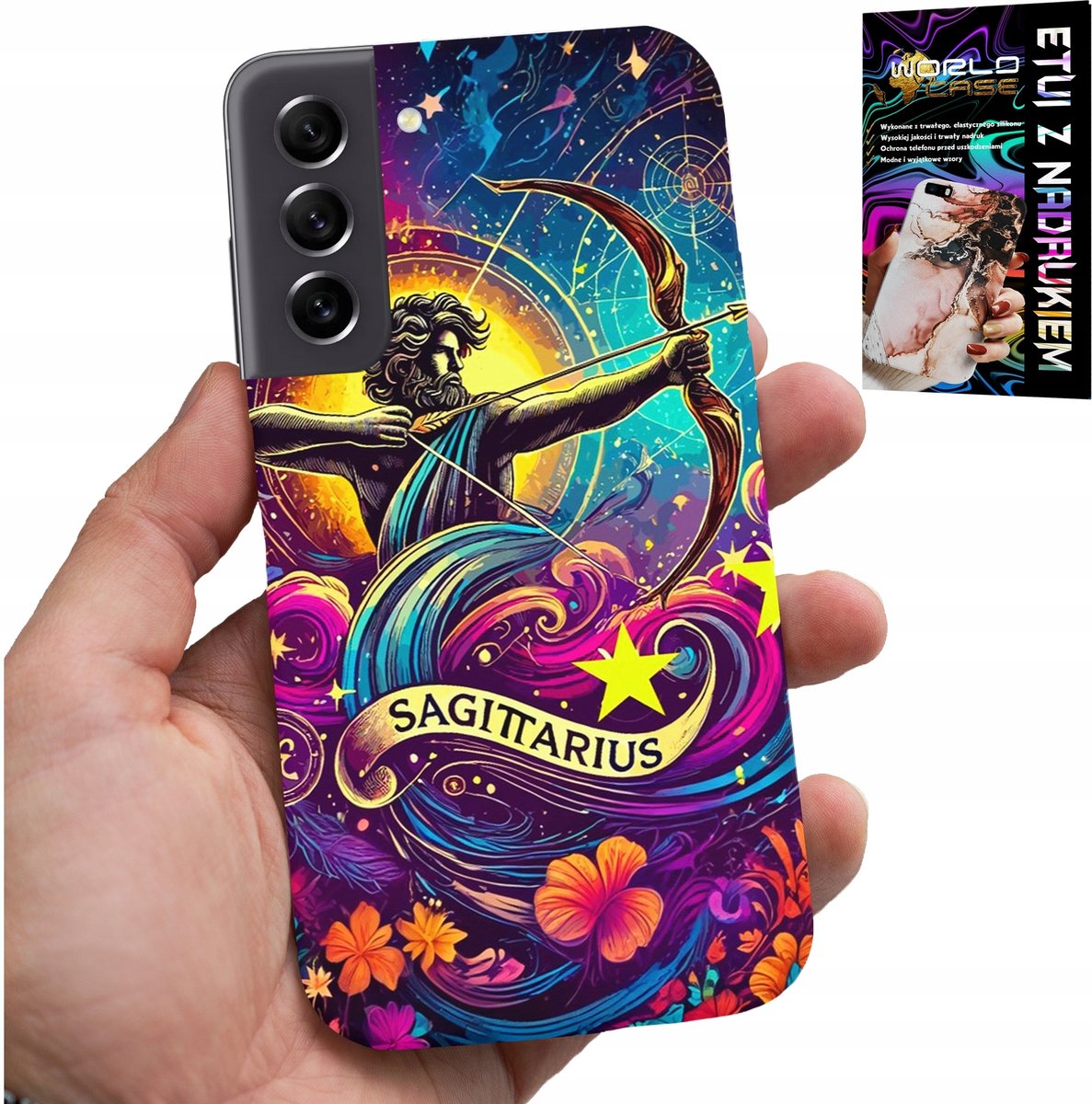 HOESJE VOOR SAMSUNG GALAXY S21 FE - STERRENBEELD, ACHTERKANT BOOGSCHUTTER