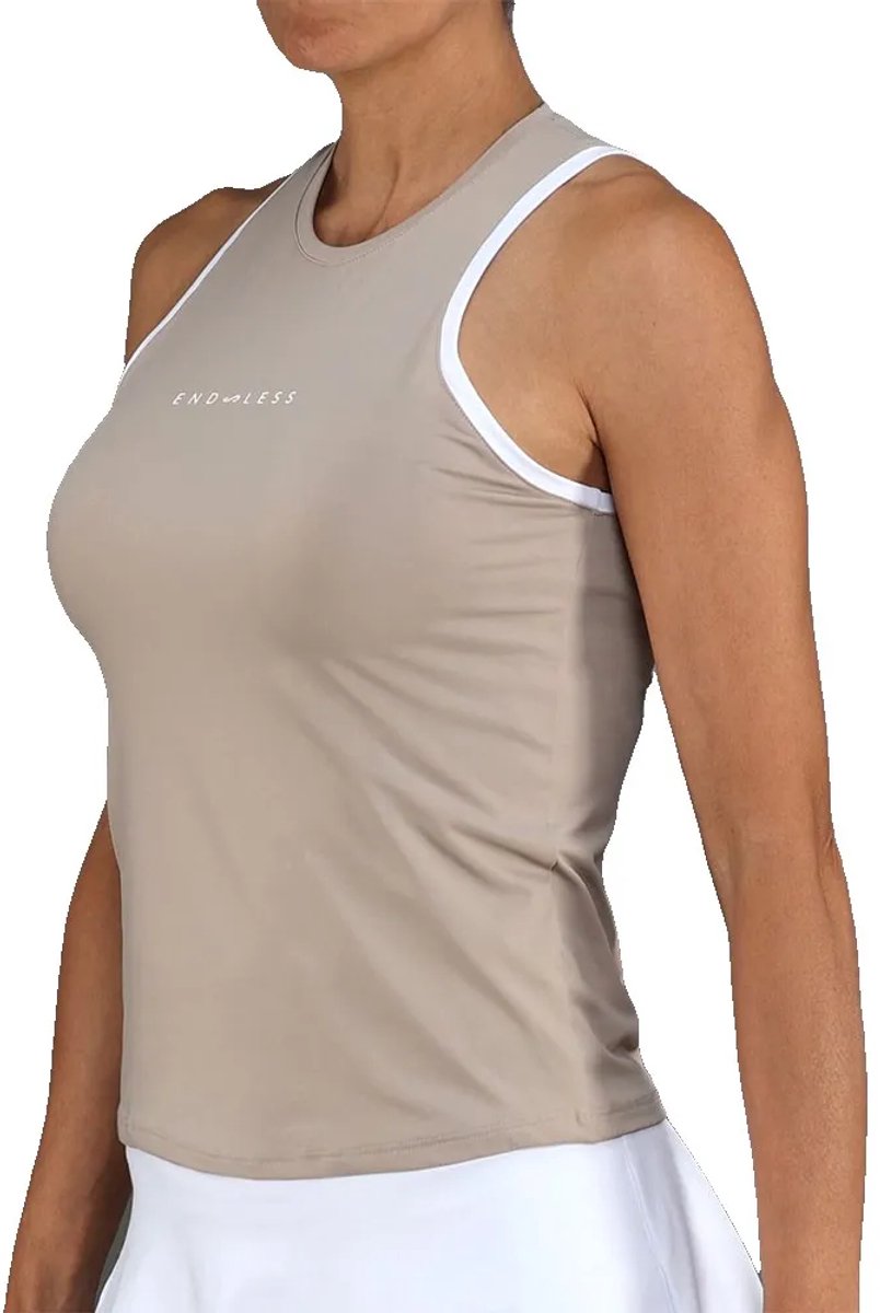 Endless Essential Mouwloos T-shirt Bruin S Vrouw