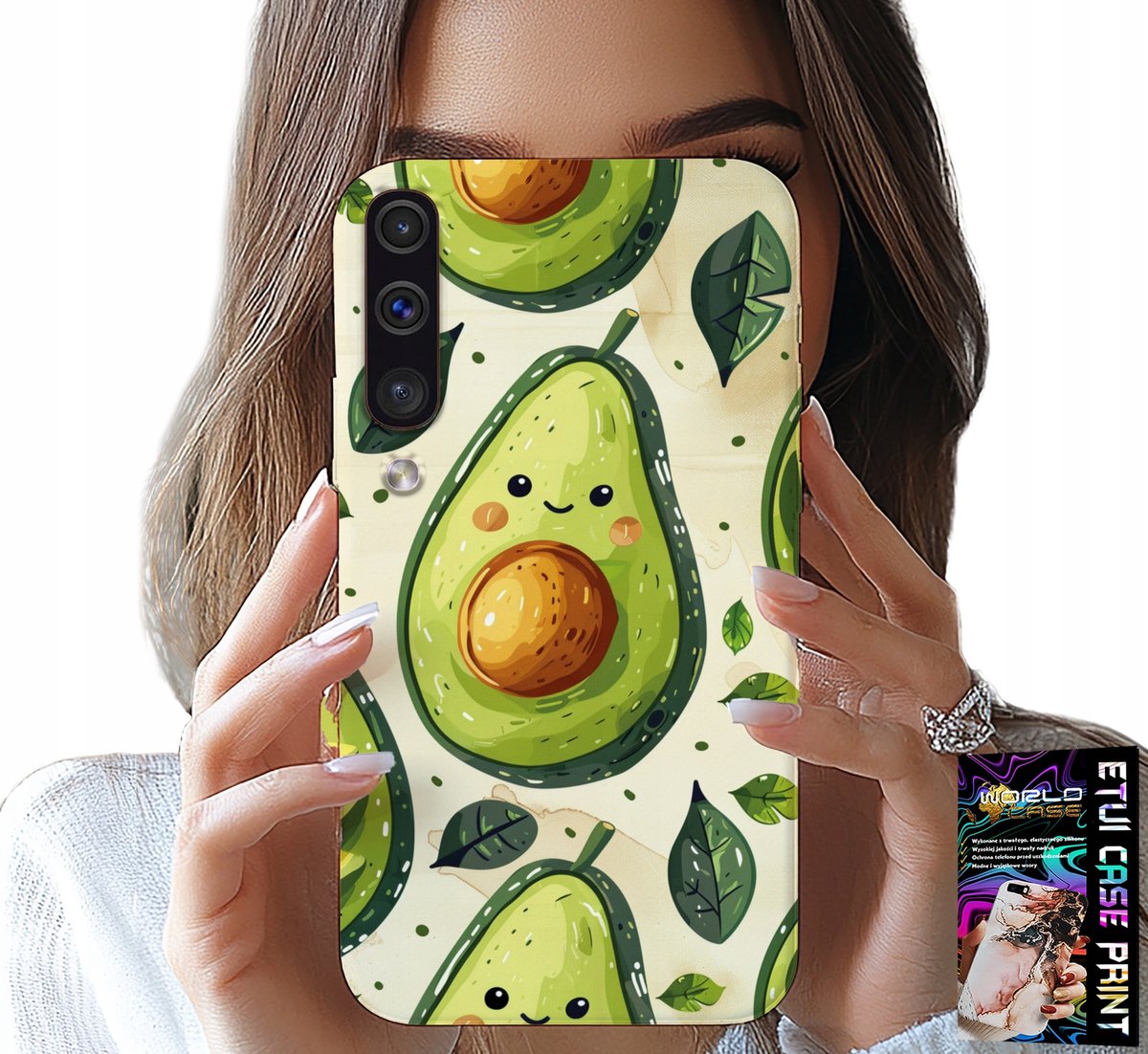 HOESJE VOOR SAMSUNG A50 / A30S - LEUKE HOES MET EEN LACHENDE AVOCADO