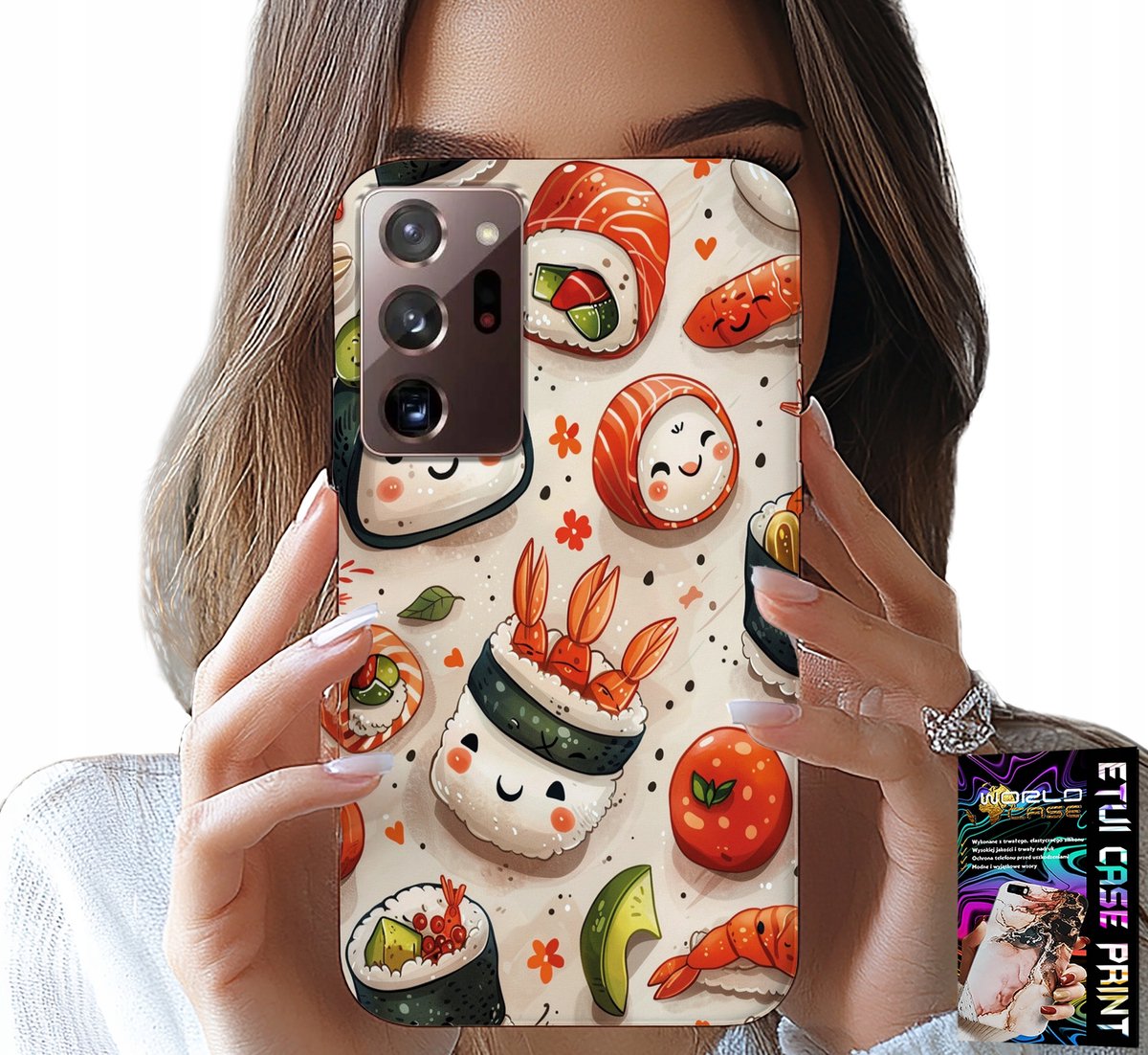 HOESJE VOOR SAMSUNG NOTE 20 ULTRA - LEUK HOESJE MET LACHENDE SUSHI