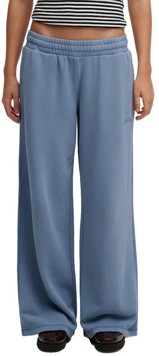 Superdry Essential Logo Wide Leg Joggers L Vrouw Blauw