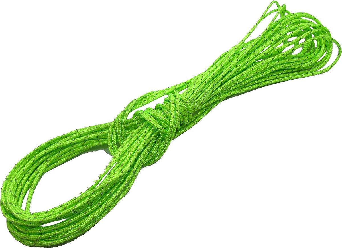 Reflecterend Touw - Sterke Scheerlijn - Kamperen Varen - Ultralicht Dyneema Materiaal - 120 Voet Lengte - Groen