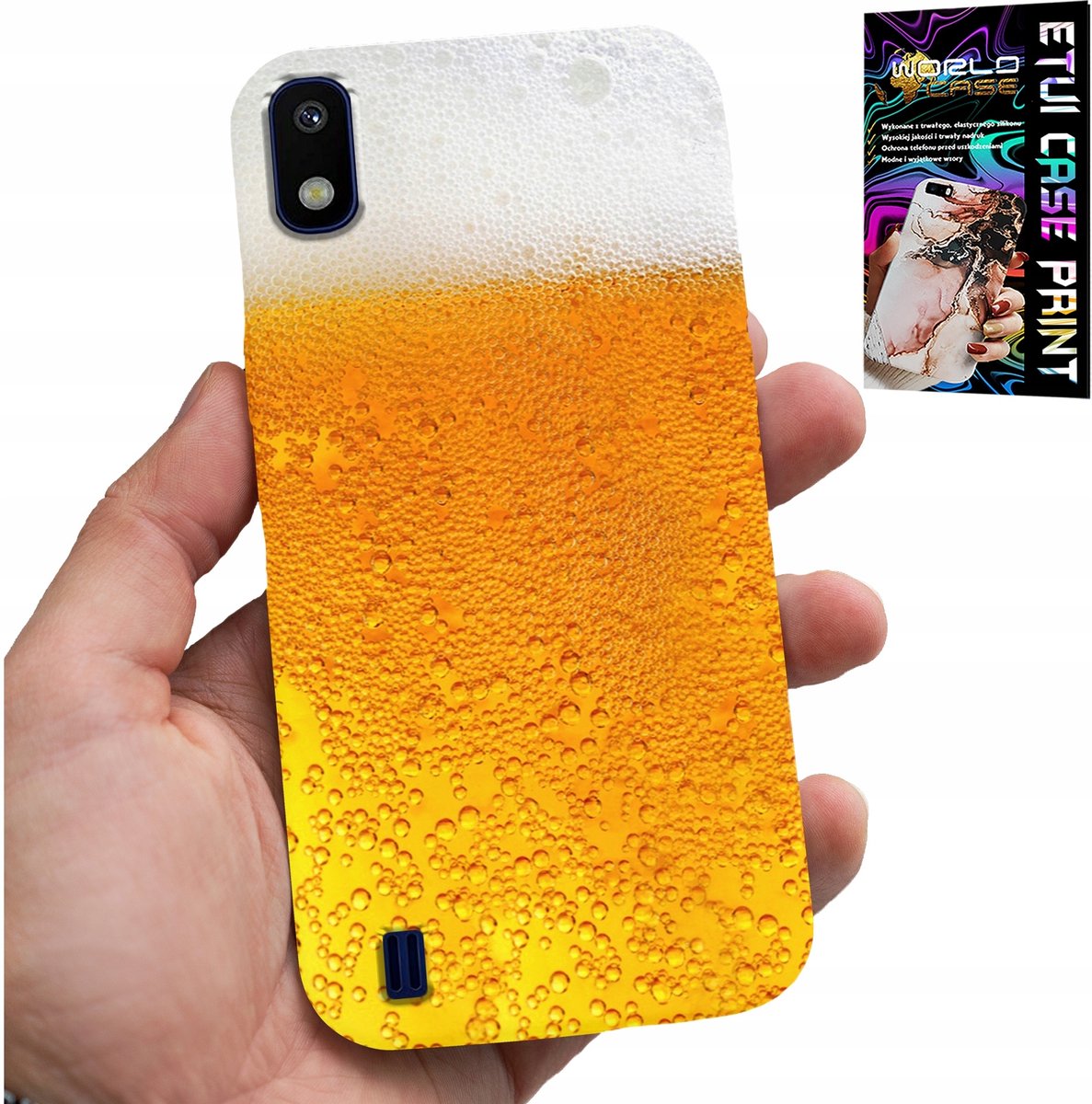HOESJE VOOR SAMSUNG A10 - BIER, BIERMUG MET PATROON VOOR HEREN