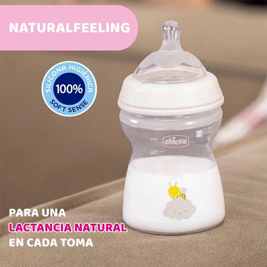 Chicco Naturalfeeling Medium Babyfles 250ml Transparant Kinderen — afbeelding 3