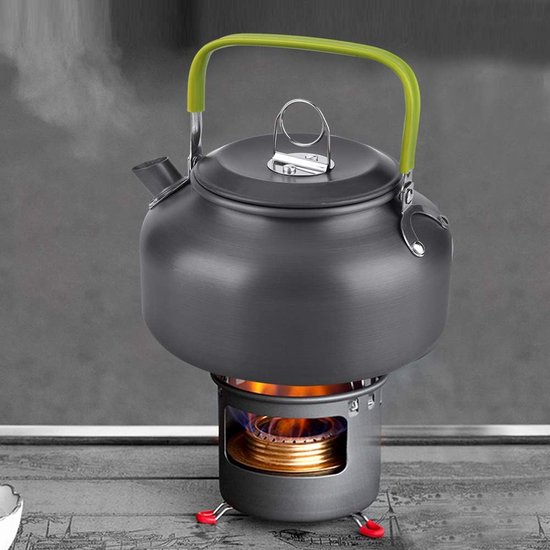 Outdoor Theepot - Camping Waterkoker - Wandelen Picknick BBQ - Krasbestendig Corrosiebestendig - 800 ML - Zilver — afbeelding 2
