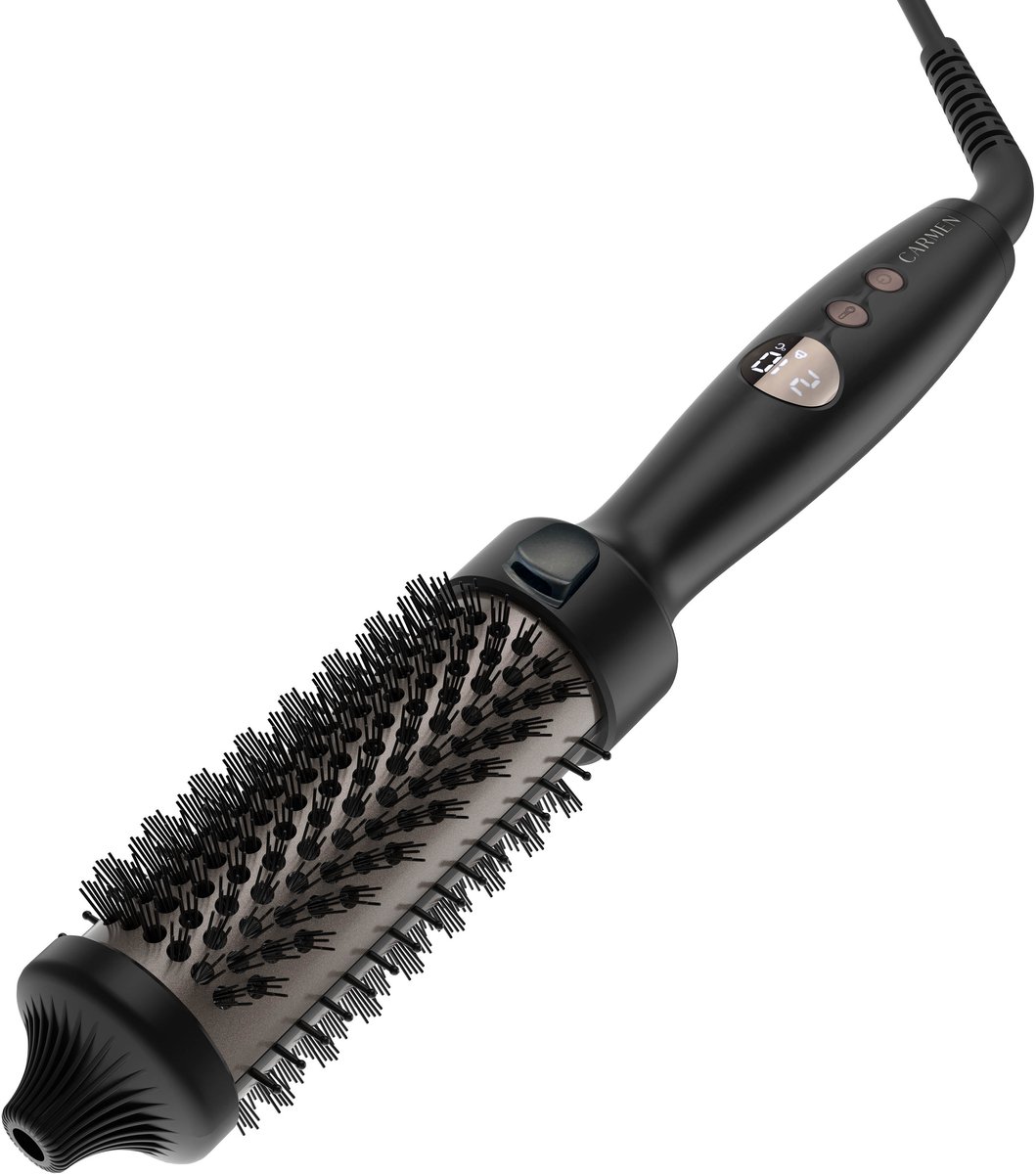 Carmen CTB3830B - Krulborstel - Thermal Brush - Warmteborstel met Toermalijn - LED Display - 5 Warmtestanden - 38mm thumbnail 5