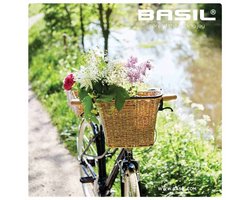 Basil Bremen Rattan Look KF Fietsmand - Voor - Kunststof Rotan - Seagrass
