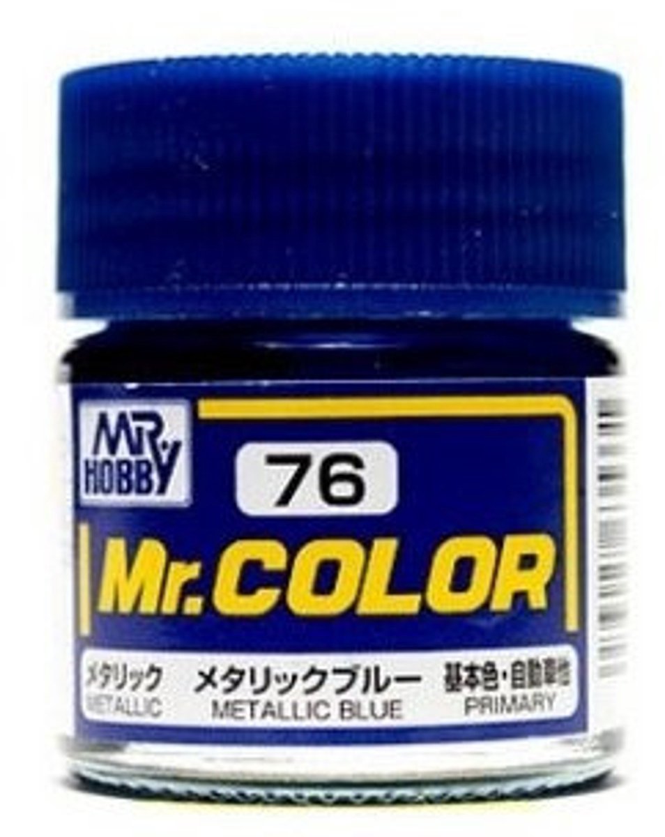 Gunze Mr. Hobby C-076 - Mr. Color 10 ml Metallic Blue - Lacquer Modelbouwverf