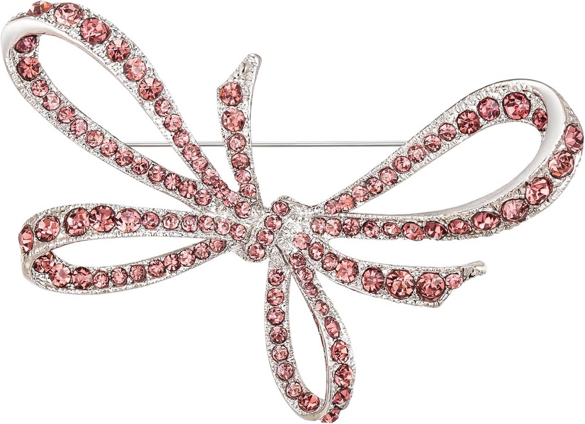 Art Deco Corsage Broche Bloem Blad Wreath Sieraden voor Bruiloft en Feest - Helder Zilverkleurig