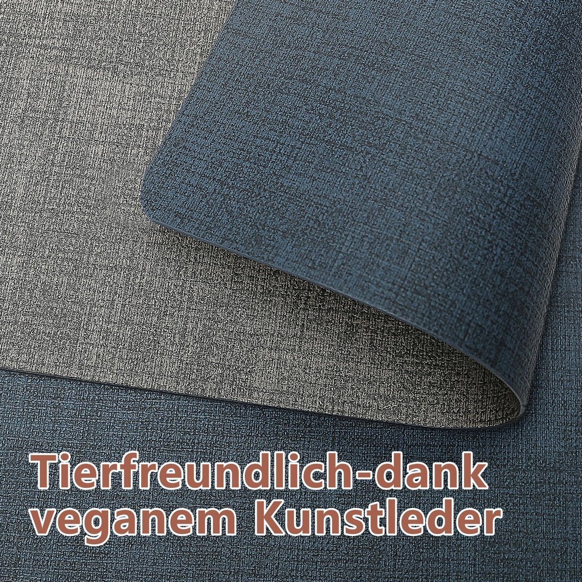 Set van 6 Tafelmatten en Onderzetters - Kunstleer, Wasbaar en Waterdicht