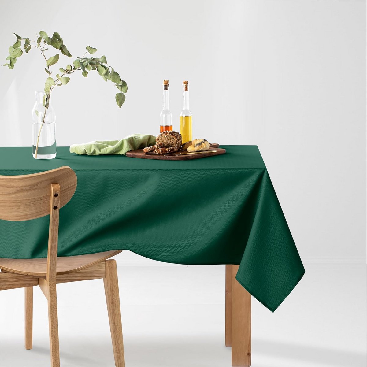 Rond Tafelkleed Donkergroen 150x150 cm - Afwasbaar Binnen & Buiten - Geometrisch Patroon