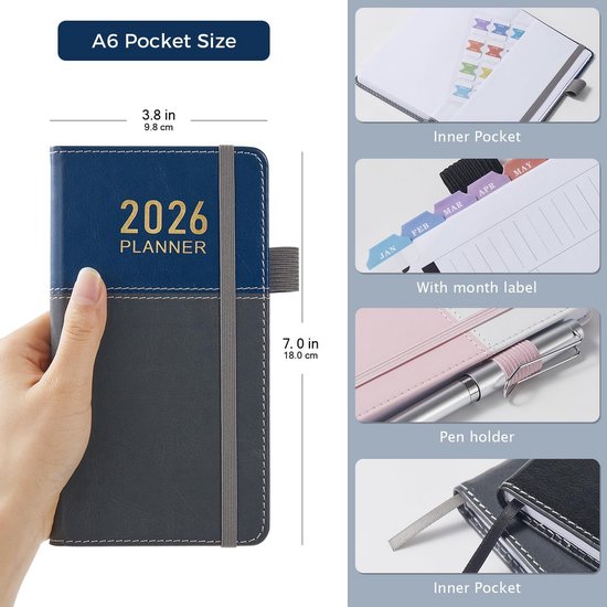 Lonely 2026 Wekelijkse en Maandplanner A5 EU Binding (zwart