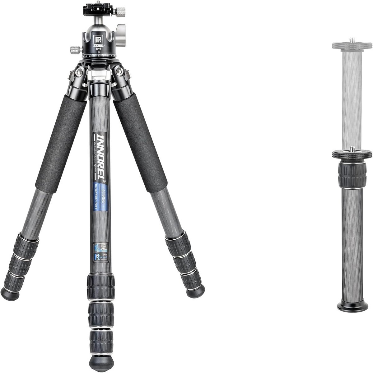 Professioneel Carbon Statief voor DSLR Camera - Sterk & Lichtgewicht met 360° Panoramische Balhead