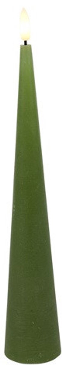 Countryfield LED kegelkaars speelgoed rustiek groen 29,5cm decoratief.
