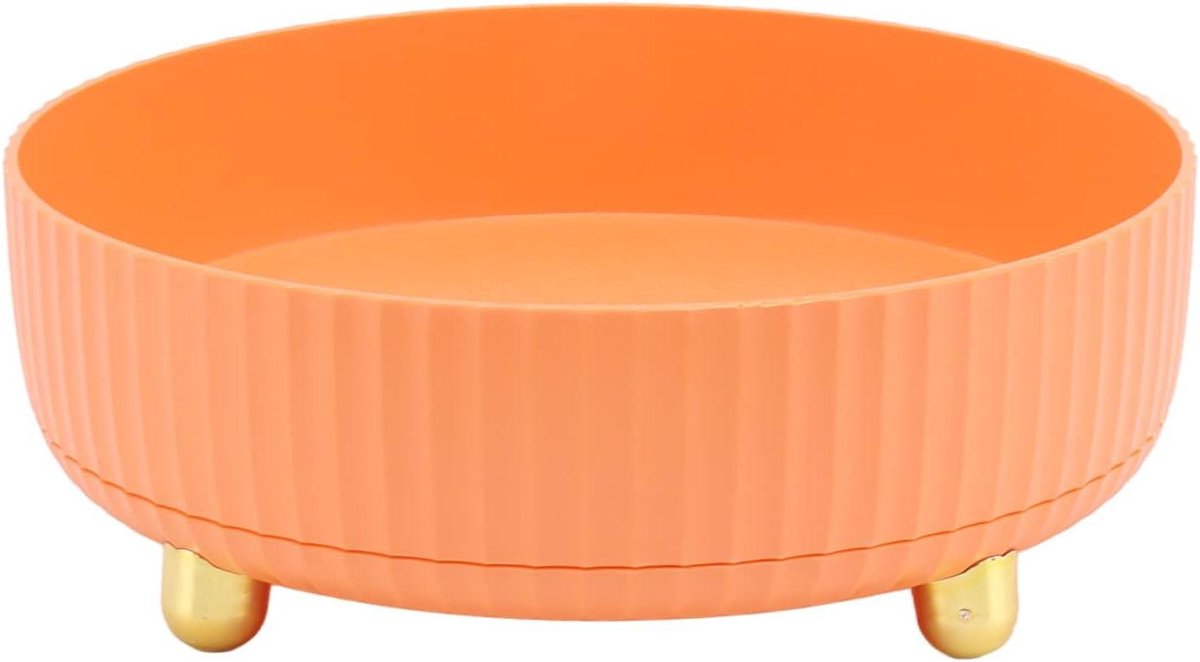 Lazy Susan Draaitafel - 360° Roterende Keuken Opslag voor Werkblad, Kast en Koelkast - Antislip Organizer - Make-up en Kantoor Organizer - Pantry Opberger - Oranje.