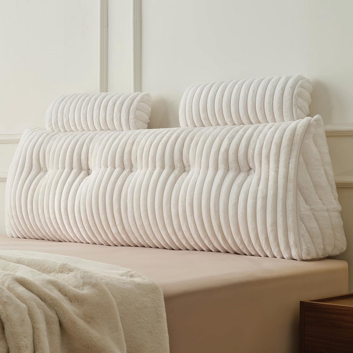 Wigvormig Boekenkussen voor Lezen en Ontspannen in Bed