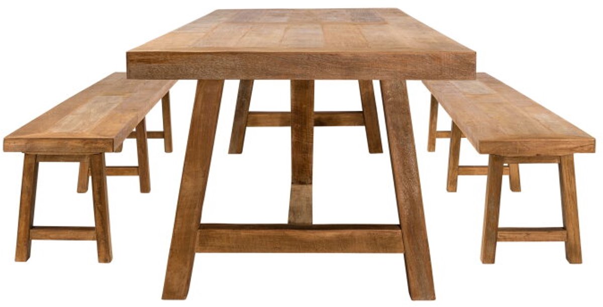 DTP Home Classic Monastery eettafel rechthoekig teakhout naturel - 280 x 100 x 78 cm
