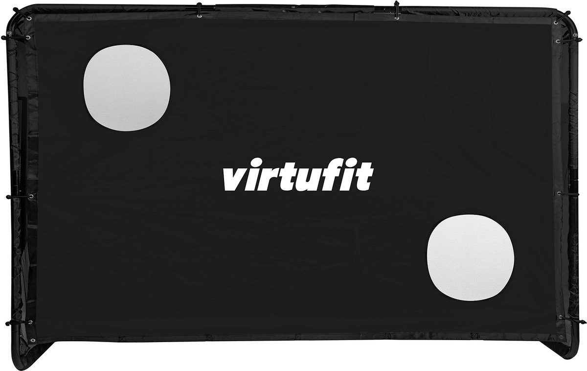 VirtuFit Voetbaldoel Pro met Doelwand - Voetbalgoal - 170 x 110 cm - Doelwand met 2 open zones - Snelle montage - Voetbaldoel met gatendoek - Inclusief 4 grondankers — afbeelding 4