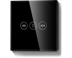 Slimme WiFi Gordijnschakelaar - Glas Touch Screen Inbouwmodule - Bedienbaar met App, Alexa & Google Home
