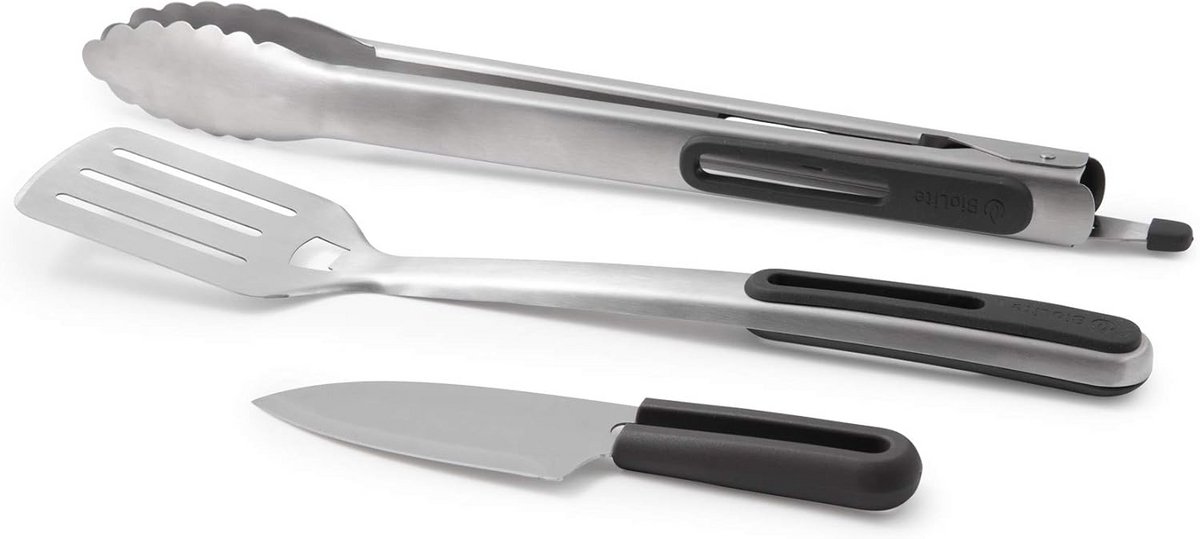 3-delige Grillset met Tas - BBQ Bestek voor Voorbereiden en Grillen