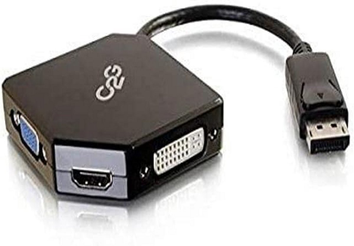 DisplayPort Adapter naar HDMI, VGA en DVI Converter - 4K UHD Ondersteuning
