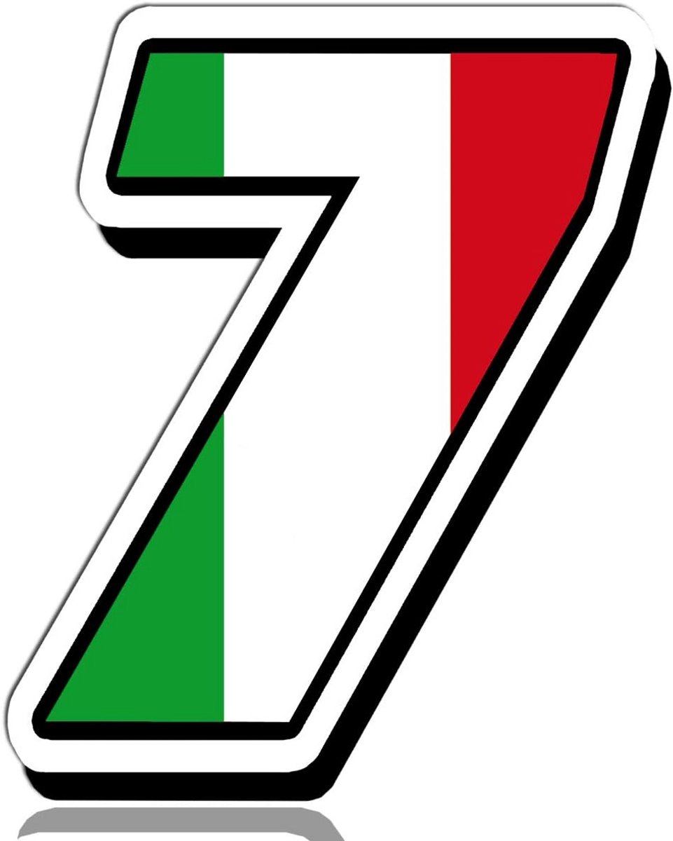 Startnummer Sticker Motorfiets Italiaanse Vlag Vinyl Racing Nummer