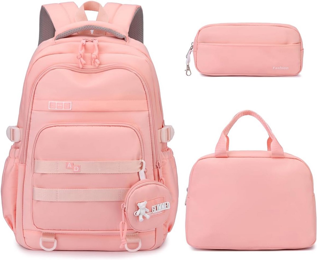 3-Delige Schooltas Set Meisjes & Jongens: Lichtgewicht Rugzak, Broodtrommel & Etui voor School en Reizen (vanaf 9 jaar)