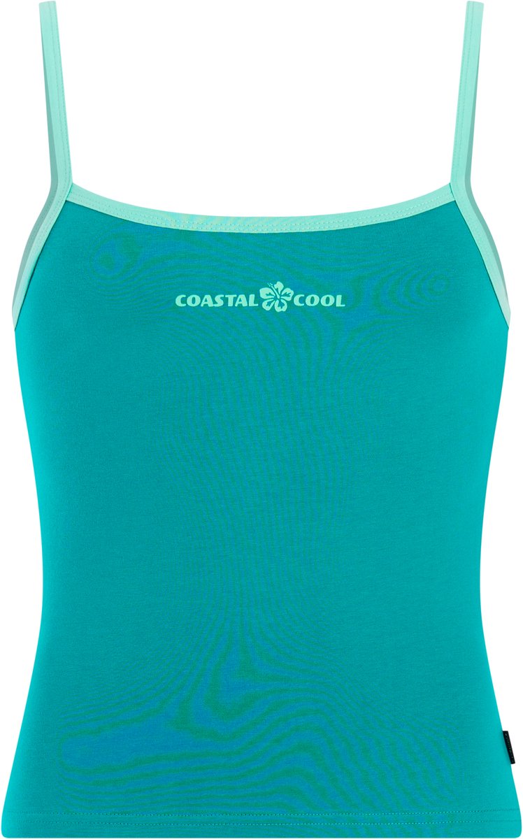 Protest PRTByte Spaghetti top Dames Normale pasvorm Spaghetti bandjes Crème Groen