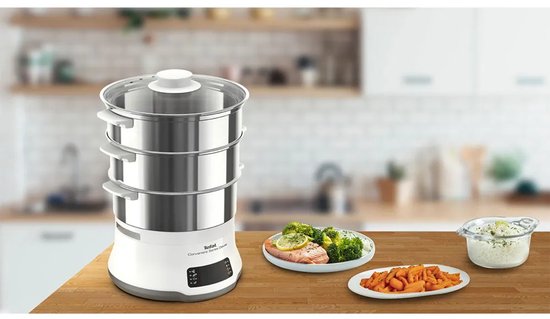 Tefal Convenient Series Deluxe VC502D - Stoomkoker - 3 Schalen - Timer - 1800W