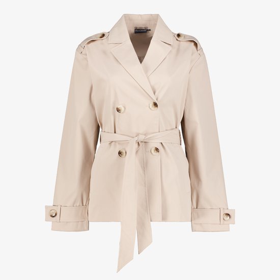 TwoDay korte dames trenchcoat beige - Maat S
