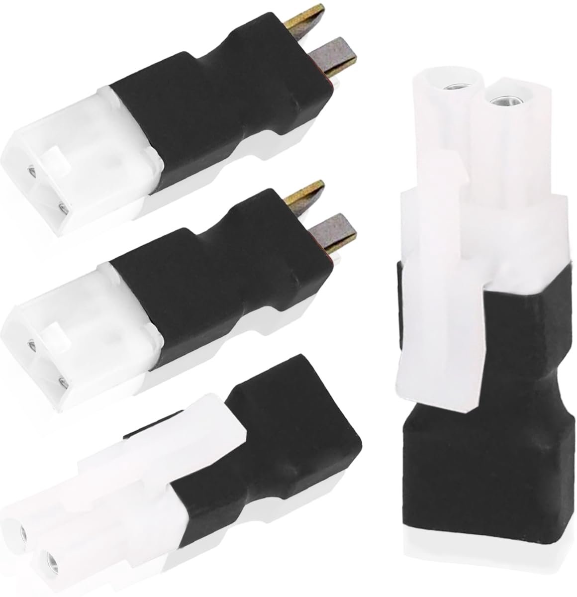 2 Paar Adapterkabels van Tamiya Stekker naar T-Connector voor RC FPV Modellen