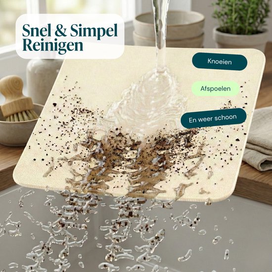 Sous-verres - Cuir PU - 10 Pièces - Blanc Grisâtre