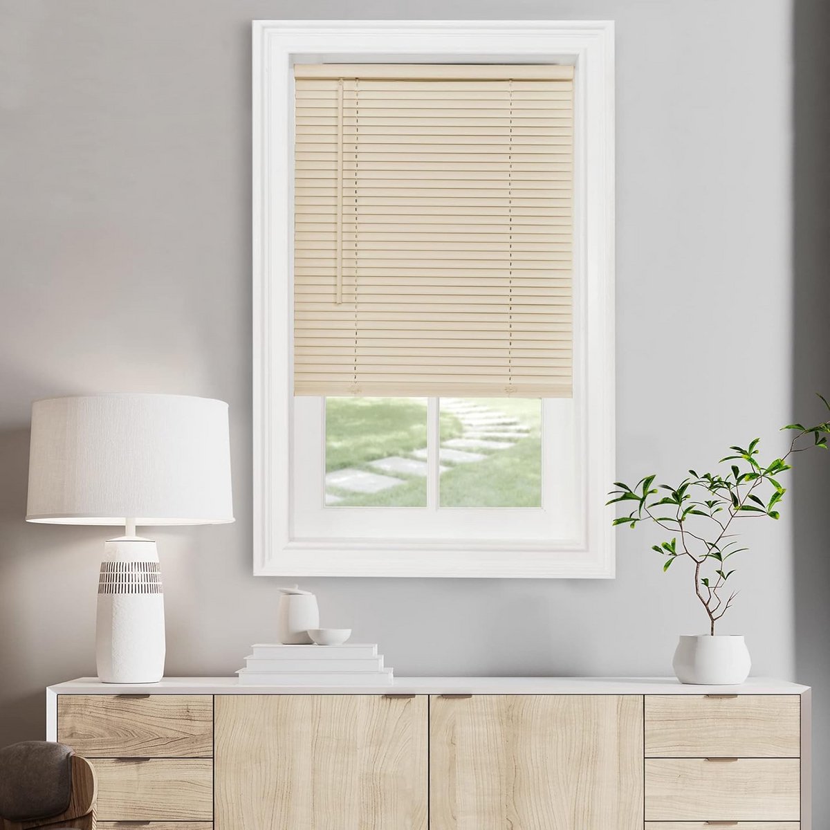 Draadloze Lichtfilterende Mini Jaloezieën - 53x122 cm - 2,5 cm Lamellen - Lichtdoorlatend Raamdecoratie