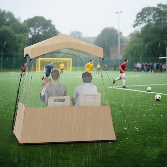 COSTWAY Sporttent, transparante tent met helder zicht, robuust frame en draagtas, campingtent outdoor, pop-up bubble tent voor sporten, aanmoedigen, kamperen van Costway — afbeelding 5