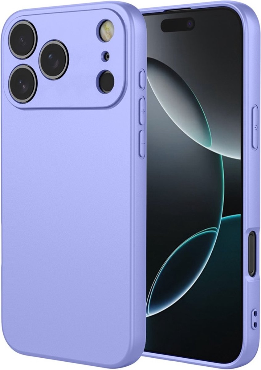 Hoesje geschikt voor Apple iPhone 17 Pro - Phonesta Soft Silk Silicone Back Cover - Paars