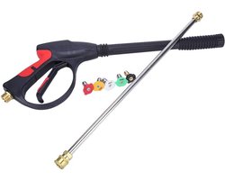 Hogedrukreiniger met 5 spuitmonden en stalen buis voor gevelreiniging - 4000 PSI, residentieel gebruik, wasapparatuur - 2 BSP aansluiting